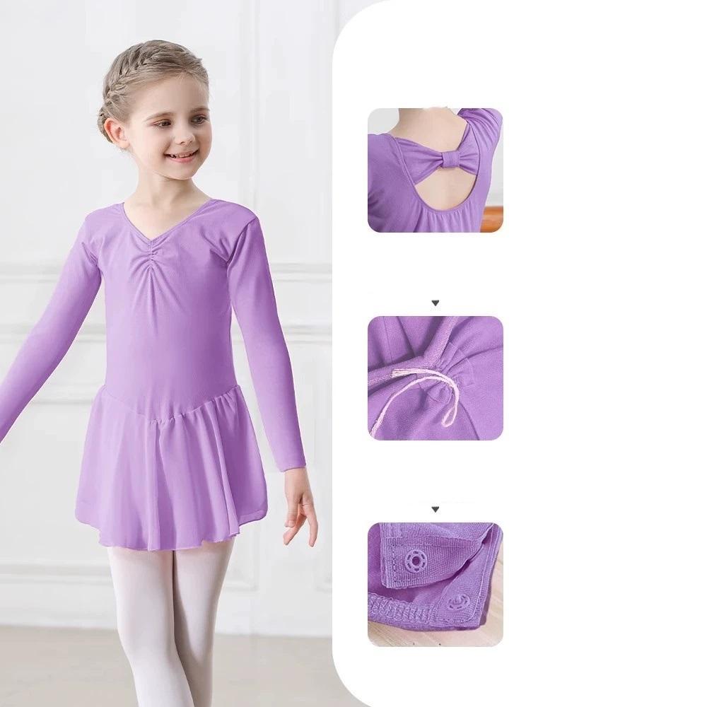 Ballet Dress for Girls Ruffle Sleeve Ballet Leotard Sequined Tutu Skirt Toddler Skirted Dance Bodysuit Pink Ballerina Outfits