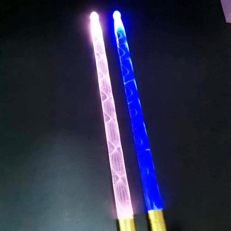 1 пара акриловых светящихся барабанных палочек, красочные индукционные меняющие цвет флуоресцентные барабанные палочки, музыкальные