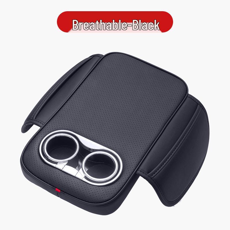 Многофункциональная кожаная накладка на подлокотник автомобиля с местом для хранения, подстаканником и защитным чехлом