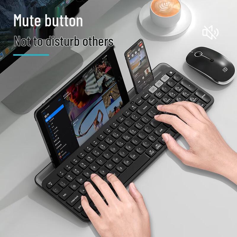 Беспроводная Bluetooth трехрежимная клавиатура Fude K912T для планшета и телефона