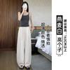 Tencel Linen Wide-leg Pants Women's Summer Thin New Loose Lazy Wind Small Cotton and Linen Walking Pants