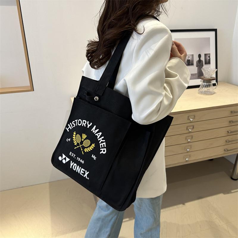 Стильная ретро-сумка-тоут большой вместимости для студентов из мягкой парусины с застежкой-молнией