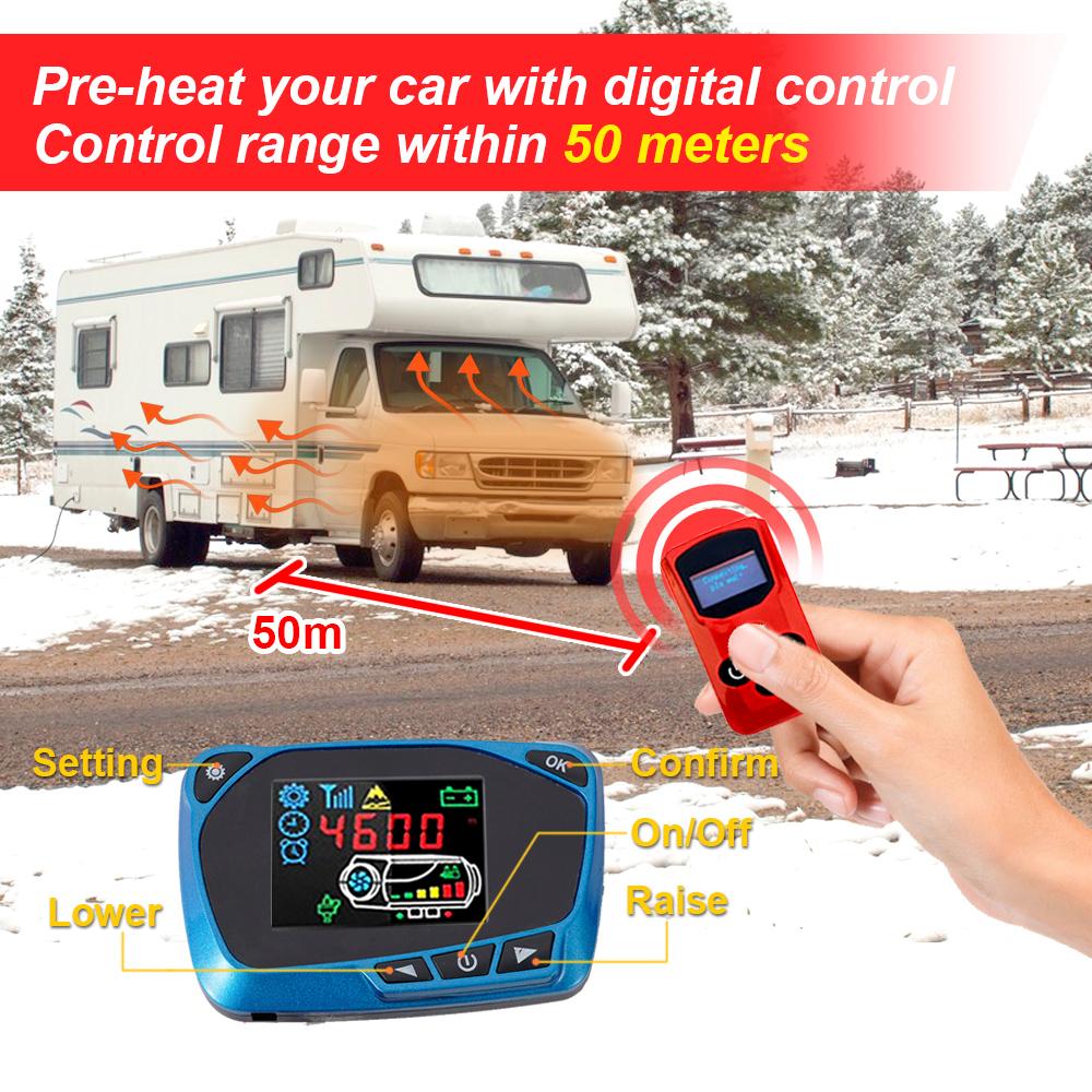 12V 5KW Diesels Air Heater LCD Monitor Switch+Control Board Motherboard+Remote Controller Similar for Eberspacher Webasto
