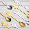 4pcs Christmas Spoon Set Hot Chocolate Stirring Creative Stainless Steel Coffee Tea Soup Dessert For Drink Mixing Milkshaking
