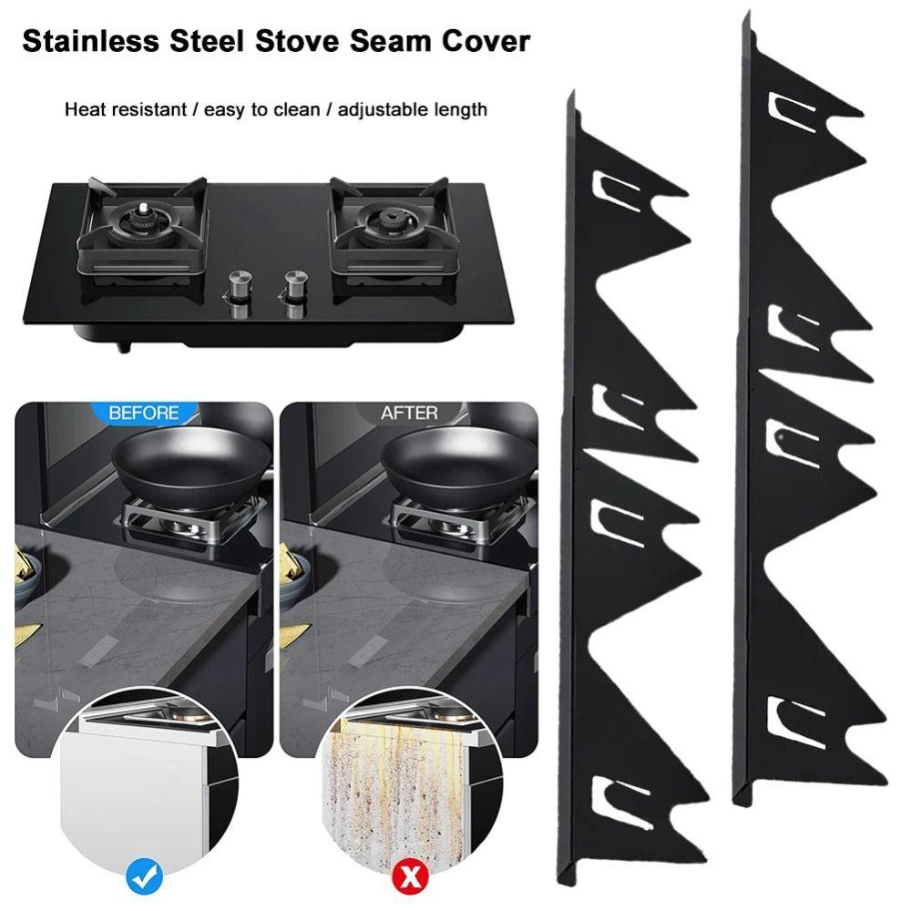1/2 Pack Stainless Steel Stove Counter Gap Cover Heat Resistant Stove Top Protectors Restaurant