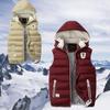 Men's Vest Jacket Winter Waterproof Warm Sleeveless Men Jacket Fashion Hooded Casual Vest Thicken Waistcoat