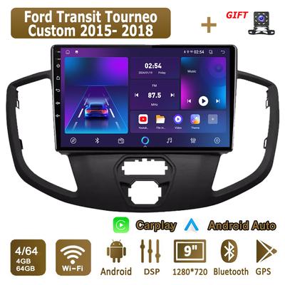 Android Carplay автомобильное радио для Ford Transit Tourneo Custom 2015-2018 мультимедийный проигрыватель головное устройство стерео GPS навигация BT WIFI 4+64 ГБ