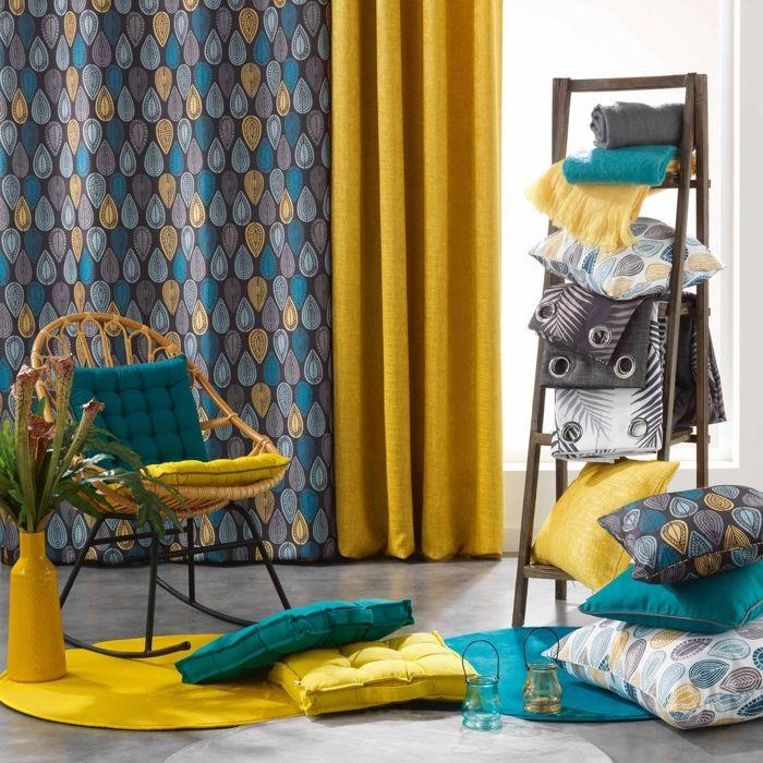 Coussin passepoil 40 x 40 cm polyester imprime palpito Blanc