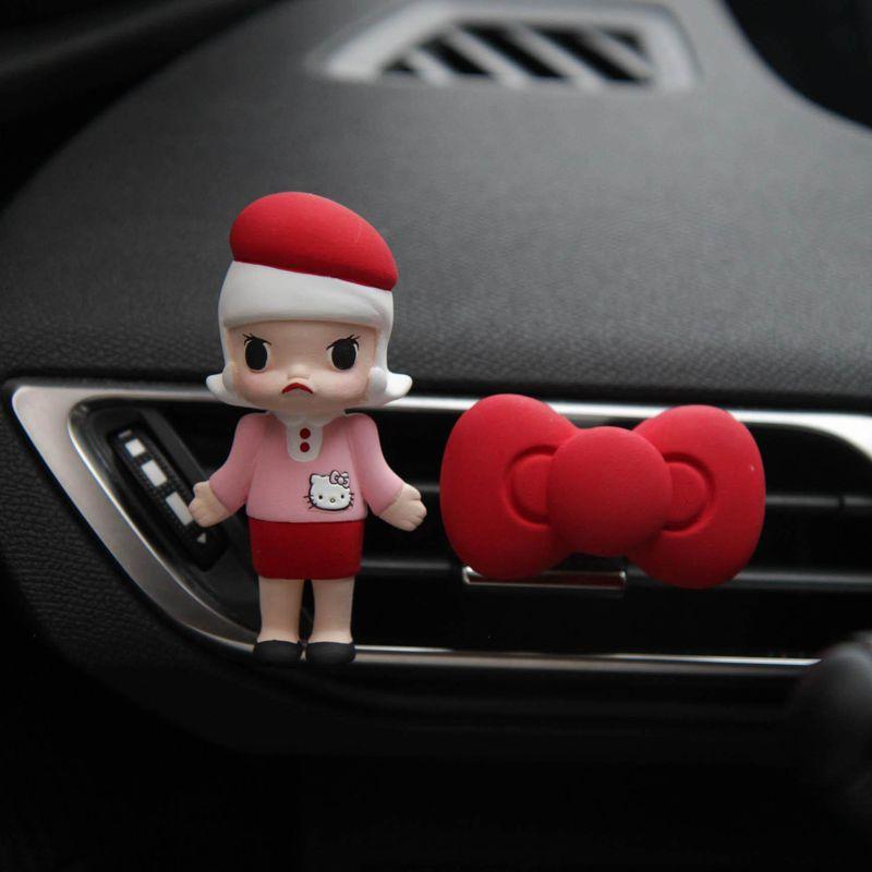 Cute Cartoon Hello Kitty Couple Doll Car Aromatherapy Car Air Conditioner Air Outlet Fragrance Fancy Fragrant Stone