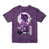 Unisex's Demon Slayer T-Shirt Shinobu Kocho Butterfly Pattern Black Cotton Tee Mushi Breathing Casual Otaku Daily Campus Home Wear