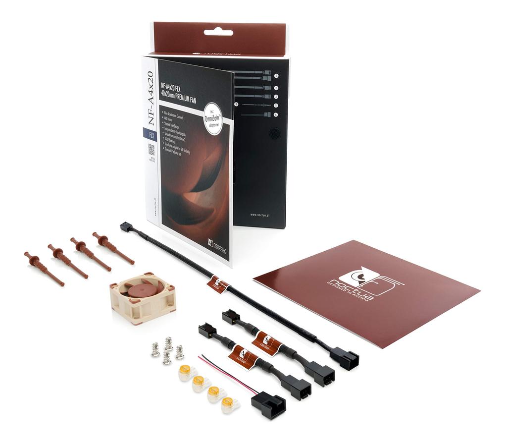 Вентилятор Noctua NF-A4x20 FLX 40мм 3-pin, толщина 20мм, Вентилятор охлаждения, Корпусный вентилятор