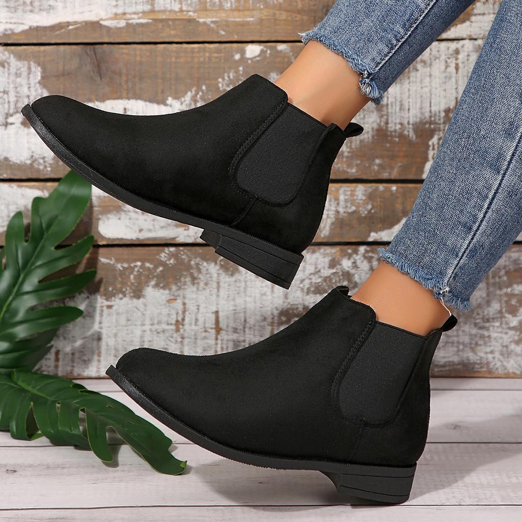 Женские сапоги, новые модные удобные туфли-сапоги, женские туфли на платформе из легкой замши без застежек для отдыха на открытом воздухе для женщин Botas De Mujer