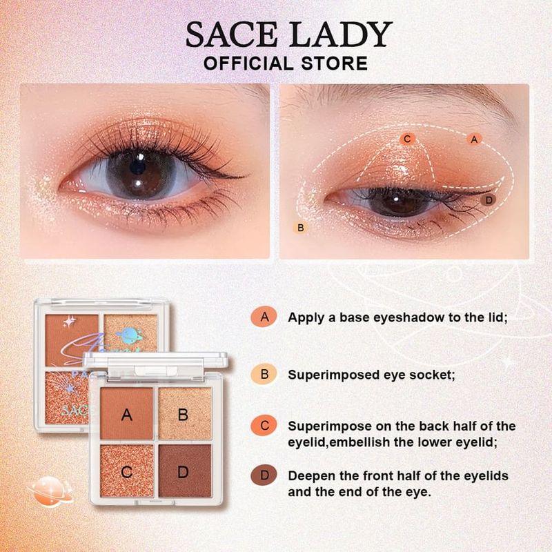 Sace Lady - Палетка теней для век "Звездные глаза" - 4 вида