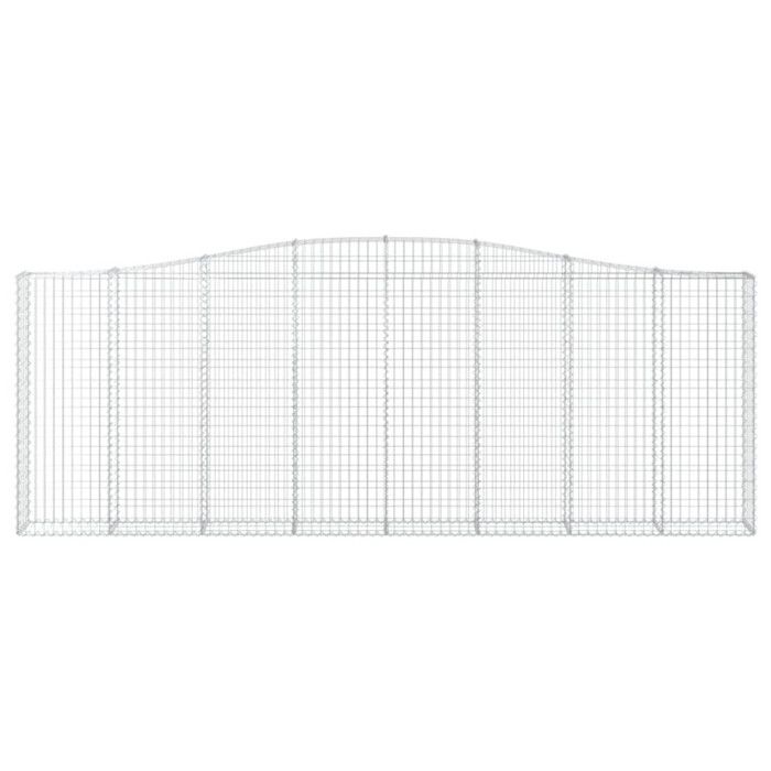 VidaXL Arched Gabion Basket Gabion Cage Gabion Wall Stone Basket Gabion for Stone Garden Patio Exterior 153407