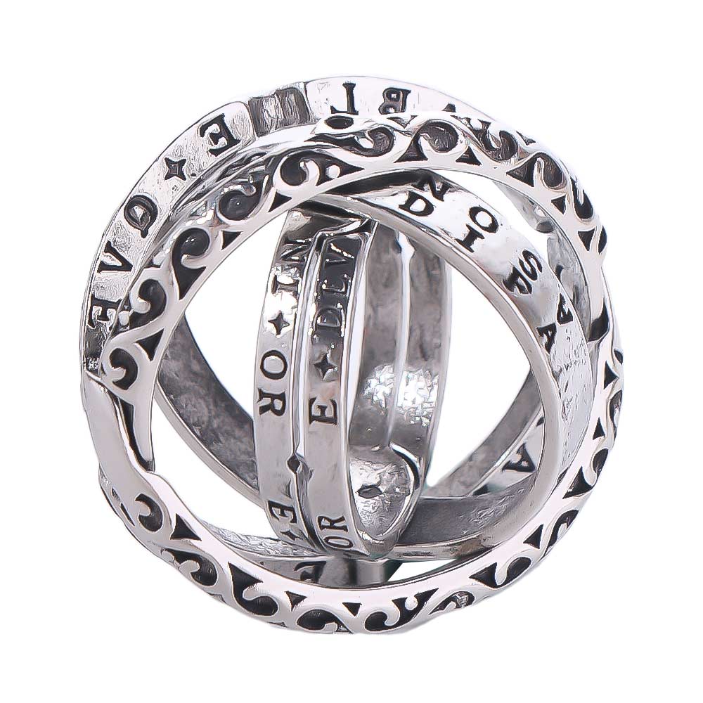 Retro Style Astronomical Ball Ring Universe Sphere Astronomy Ball Rings Jewelry Gift