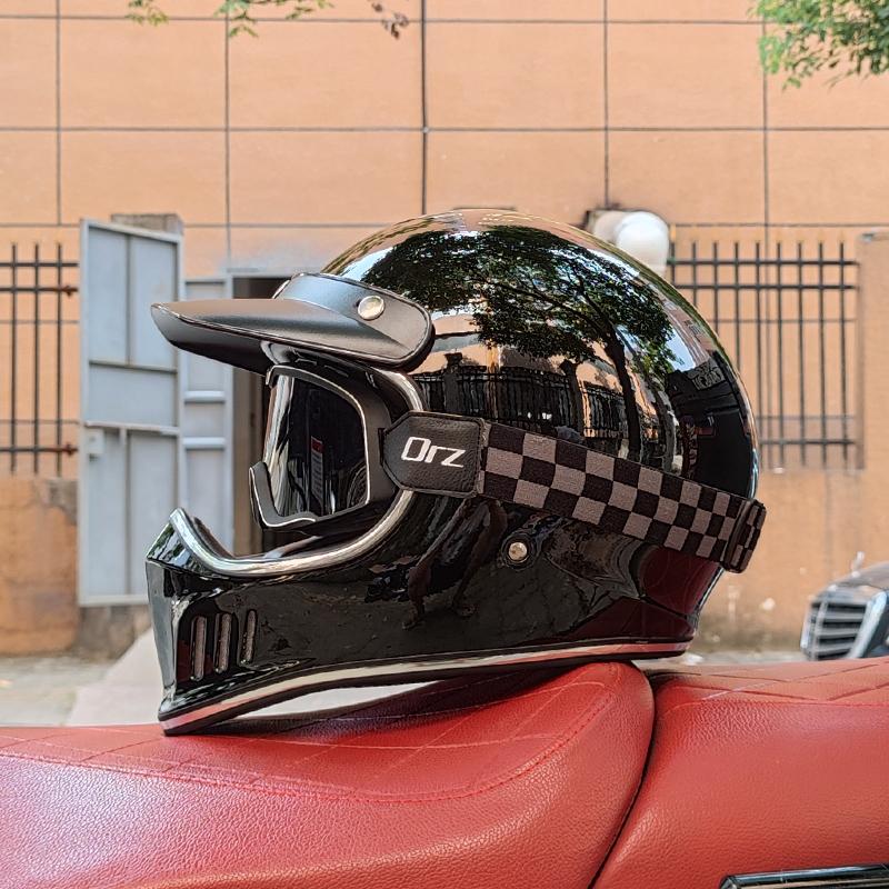 Мотоциклетный шлем Анфас Casco Moto Шлем Винтаж Чоппер Ретро шлем capacete de motocicleta