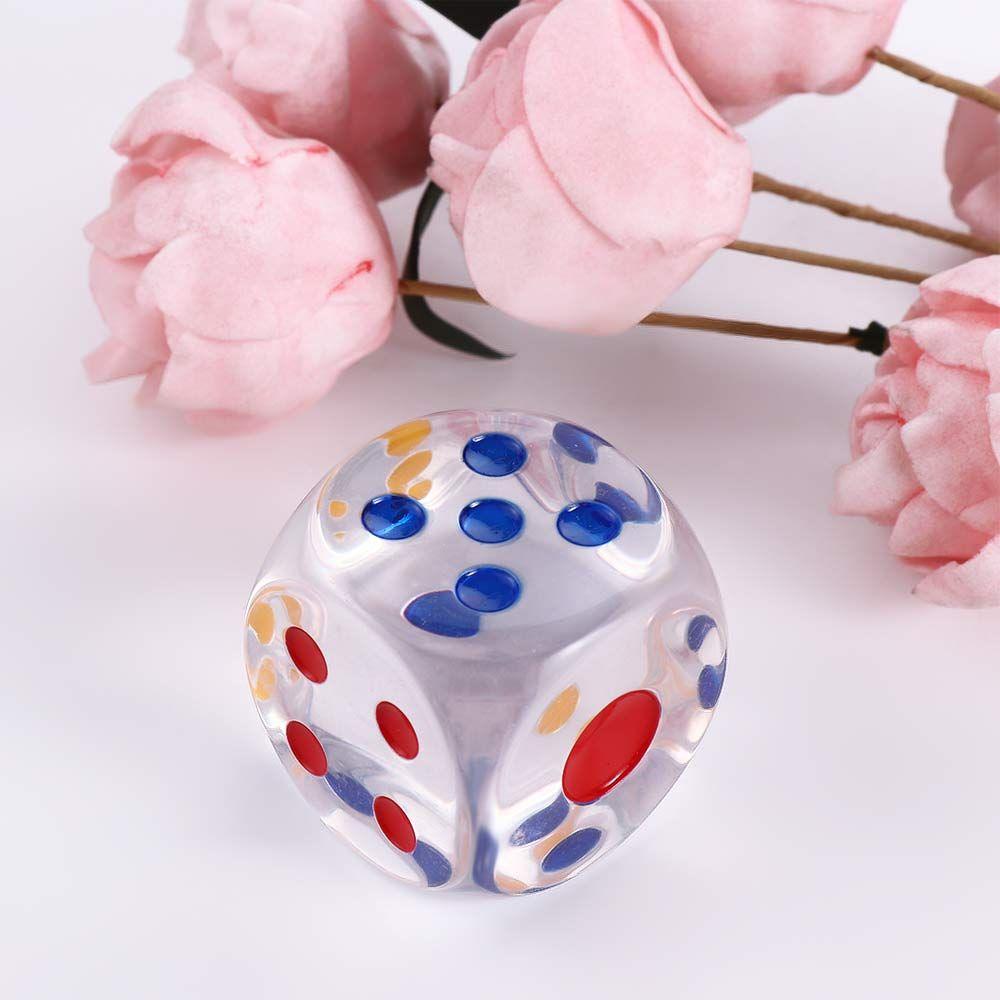 35 мм Акриловые Кубики Разноцветные Прозрачные 6-гранные Кубики Настольная Игра Квадратные Точечные Кубики для KTV Развлечений Семейной Вечеринки