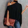 Women Blouse Pullover Baggy Batwing Sleeve Blouse Top Streetwear for Daily Wear