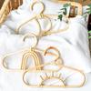 Kids Rattan Hanger Garments Hanger Hat Wall Hooks Room Rack Organizer Hook Hanging Children's Drying Rack Hanger Kids Room Decor