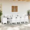 Garden Dining Set 11 pcs White Polypropylene
