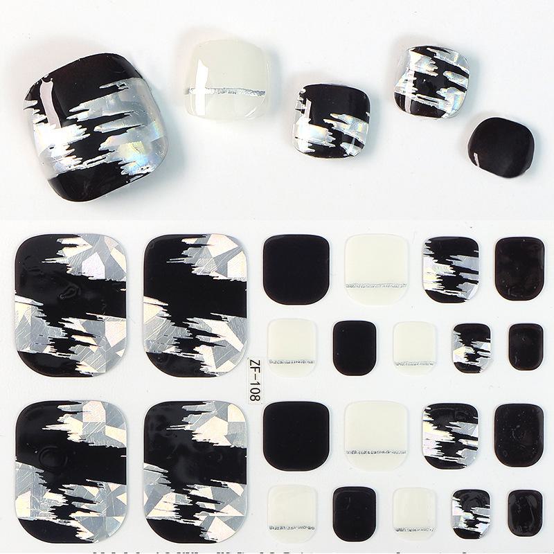 Наклейки на ногти с 3D-ромбовидным узором: Водостойкий, долговечный, отбеливающий для ног