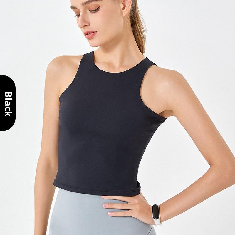 Женский спортивный жилет для йоги без рукавов с круглым вырезом