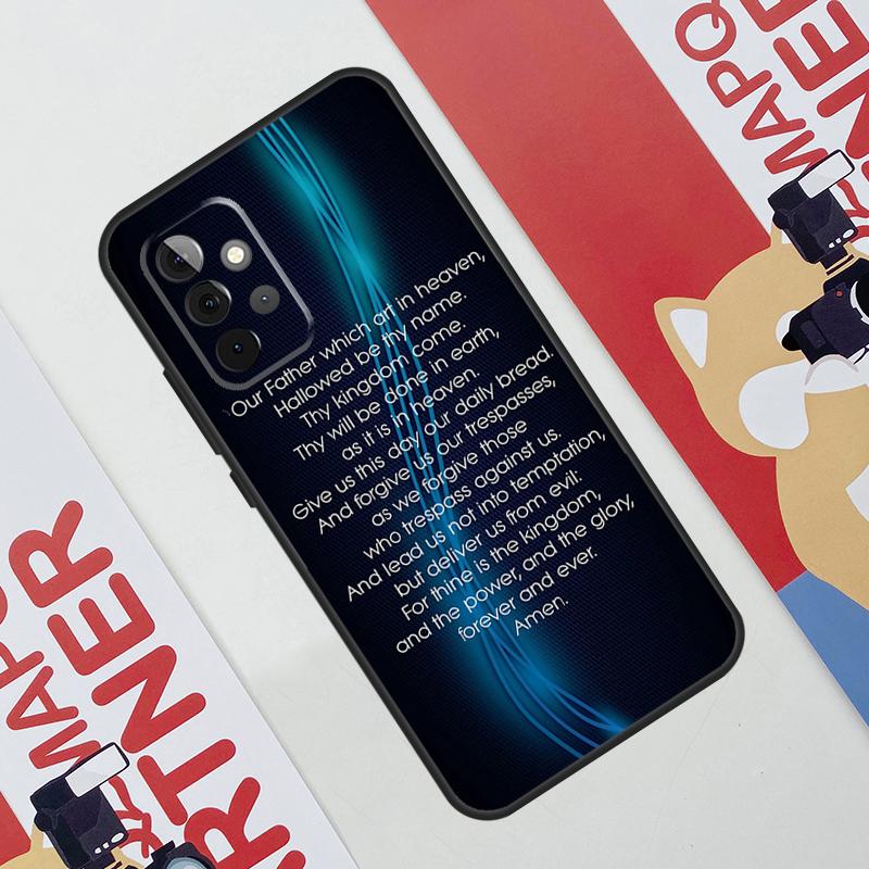 Christianity Lord Prayer Case For Samsung Galaxy A52 A32 A12 A56 A36 A16 A13 A23 A33 A53 A54 A34 A14 A15 A35 A55 A17