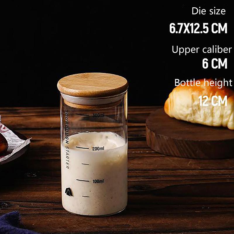 300/600/900 мл Банка для закваски из прозрачного стекла, термостойкая, контейнер для закваски, банка для ферментации для выпечки, хранение продуктов