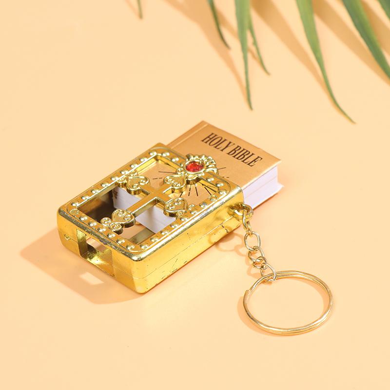 Мини-брелок с Библией, религиозный христианский брелок с крестом Иисуса, молитвенный подарок