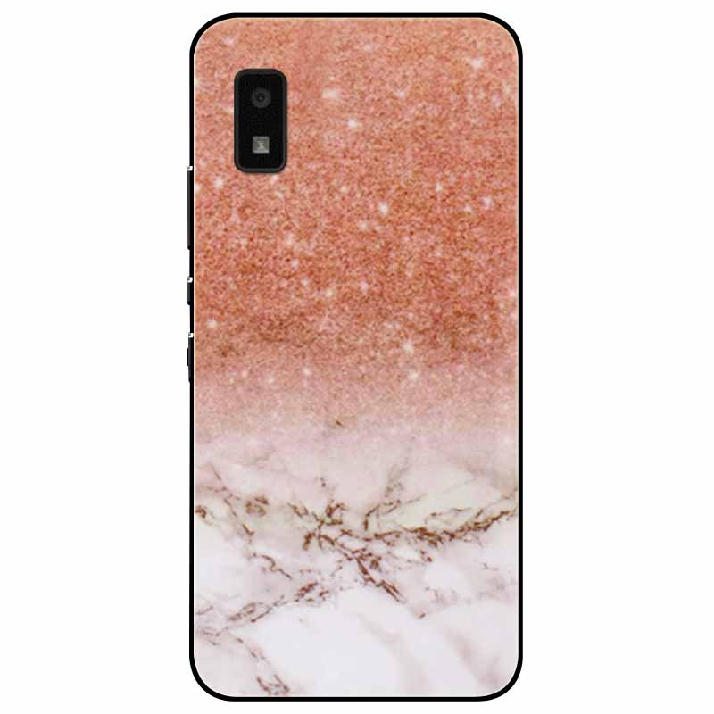 Для Sharp Aquos Wish2 Wish 2 Чехол SH-51C Силиконовый Мягкий Мраморный Цветочный Черный Задние Крышки для Sharp Aquos Wish3 Wish 3 SH-53D ТПУ