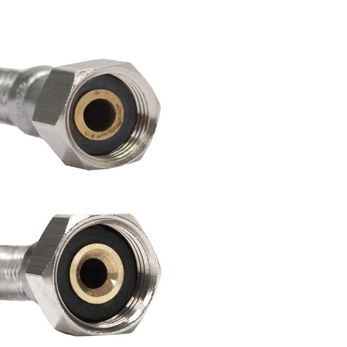 Flexible Inox Sanitaire DN8 3/8" x 1/2" - 1500mm Eau Potable