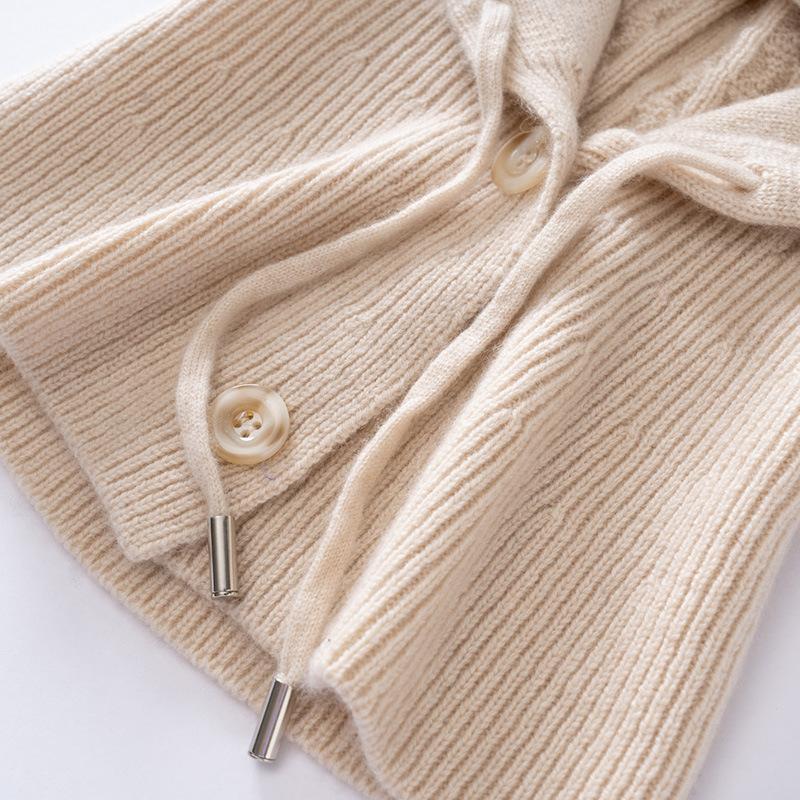 Winter cashmere hat twist balaclava hat scarf integrated ear protection wool hat