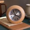 Маленький круглый роскошный будильник-яйцо, деревянные настольные часы, элегантные односторонние часы, ночник, бесшумные настольные украшения с функцией повтора, дизайн
