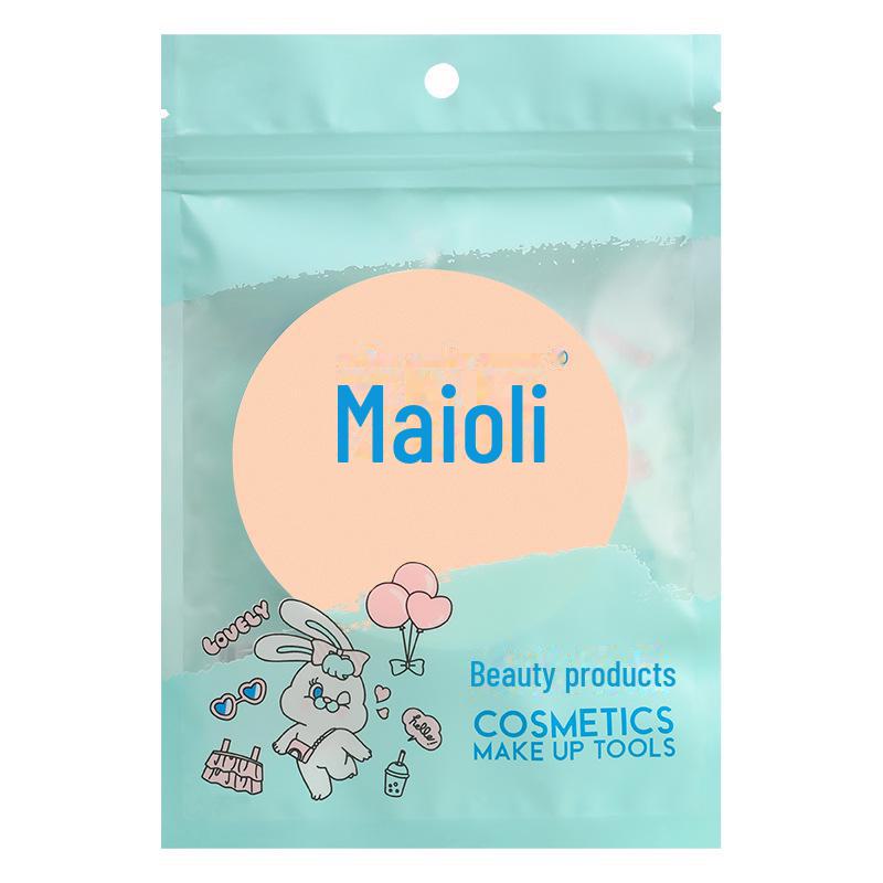 Dual-Use Makeup Powder Puff: Large, Round, White Puff for Wet/Dry Application, No Residue. Ideal for Studio Makeup Artists.