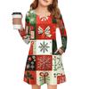 Christmas Day Girls' Long Sleeve Dress - Color Pocket Dress