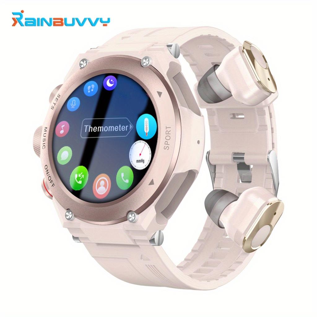 Rainbuvvy T92 Earbud Smartwatch 1.28inch IPS Full Touch 128MB RAM 470mAh BT5.0 TWS IP67 Водонепроницаемый Запись Локальная Музыка Беспроводной Смарт Браслет