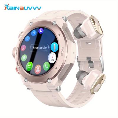 Rainbuvvy T92 Earbud Smartwatch 1.28inch IPS Full Touch 128MB RAM 470mAh BT5.0 TWS IP67 Водонепроницаемый Запись Локальная Музыка Беспроводной Смарт Браслет