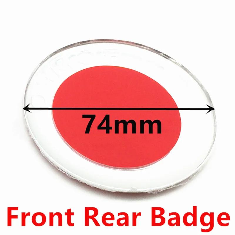 2pcs 74mm 3D Metal Sticker Car Styling Accessories For Alfa Romeo Auto Hood Front Grille Rear Trunk Middle Emblem Badge Logo