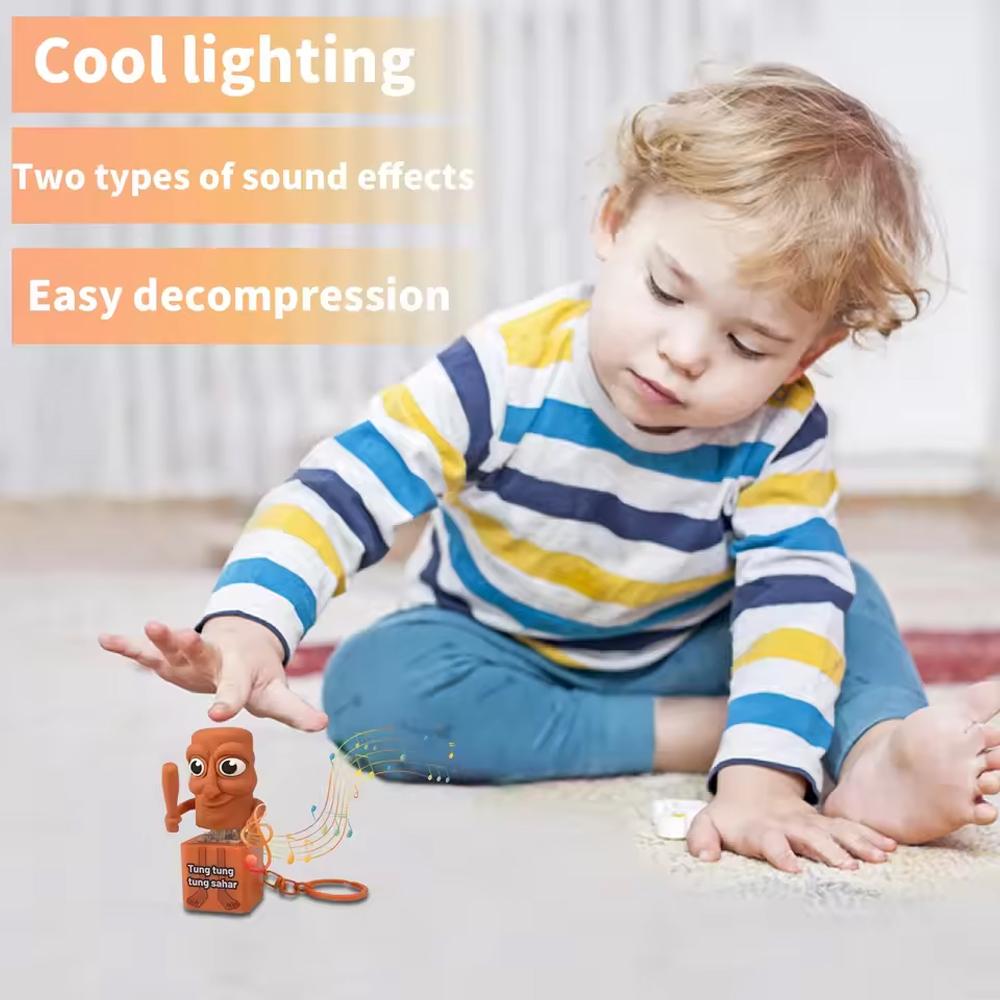 Тунг Тунг Тунг Сахар Игрушки-непоседы Кнопки клавиатуры Интерактивные звуковые игрушки со светом и звуком Сувениры для вечеринок Игрушки для снятия стресса