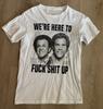 Официальная футболка Step Brothers "We're here to F*** S*** Up" из 100% хлопка, мужская, размер S, белая, в хорошем состоянии.