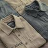 Men's Retro Distressed Military-Style Shirt Jacket - Autumn 2023 Casual Top