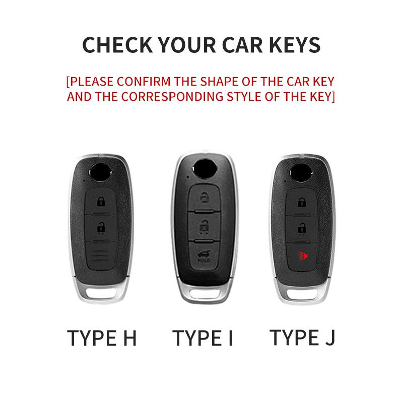 3 Buttons Suede Car Remote Key Case Cover Shell for Nissan Teana Qashqai X-Trail Kicks Tiida Car Key Anti-Scratch Cover Shell
