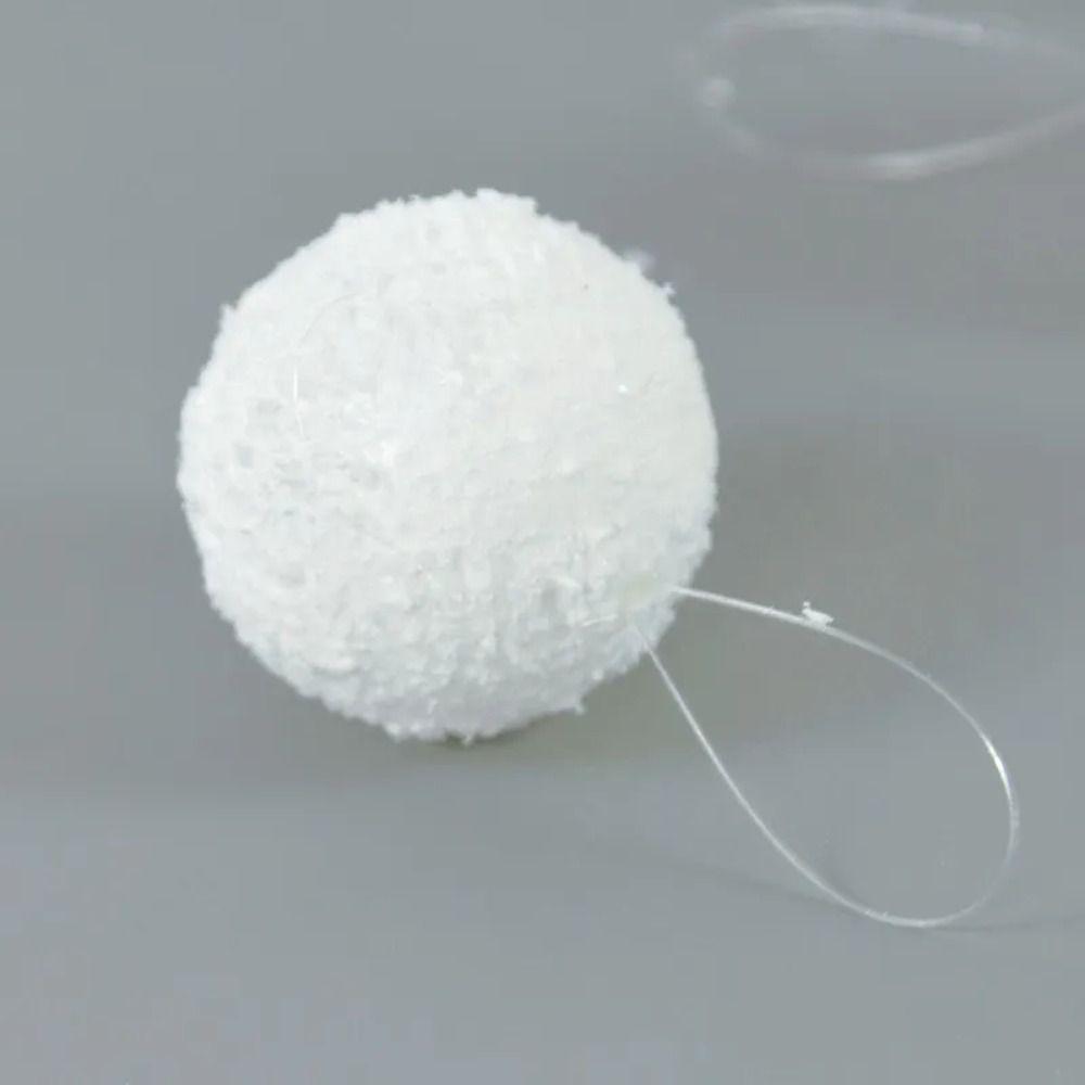 6 шт. Свадебные Рождественские украшения для елки Белые пенопластовые подвесные шары Новогодние праздничные принадлежности