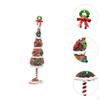 Christmas Donut Tree Statue Ornament Scene Display Prop Figurine Sculpture for Decoration Bedroom