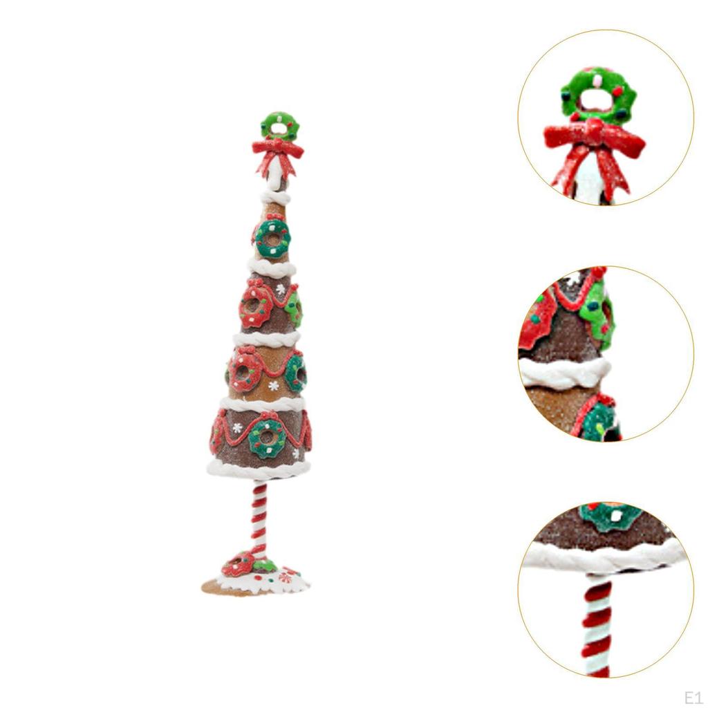 Christmas Donut Tree Statue Ornament Scene Display Prop Figurine Sculpture for Decoration Bedroom