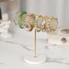 Iron Art Gold Bracelet Rack Marble Base Jewelry Storage Rack Earrings Bracelets Watches Jewelry Rack