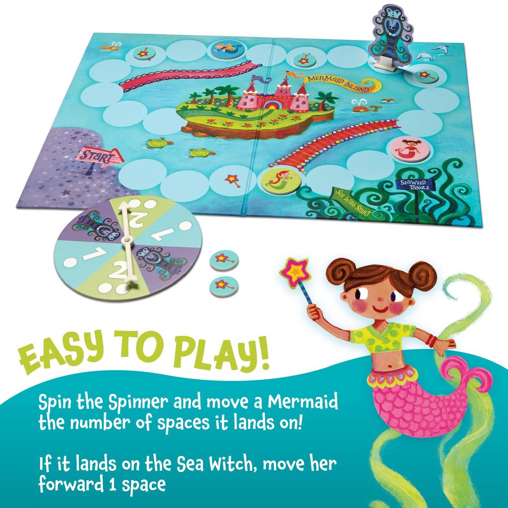 MindWare Peaceable Kingdom Кооперативная настольная игра Mermaid Island Sugoroku GM107 Оригинальный продукт для детей