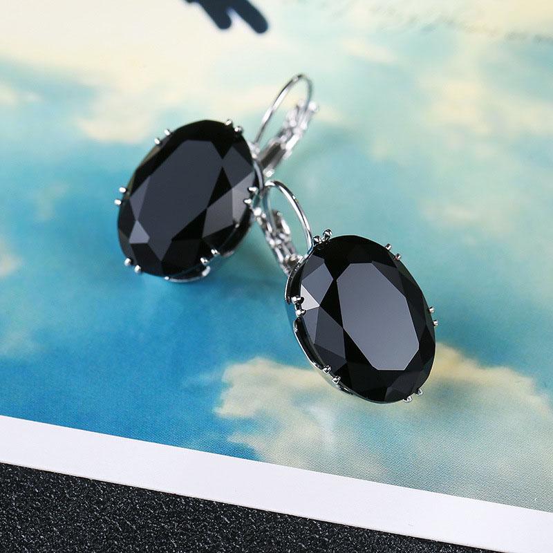 Подарок на День Святого Валентина Кристалл Большой Камень Висячие Серьги Модные Элегантные Ювелирные Изделия Партии