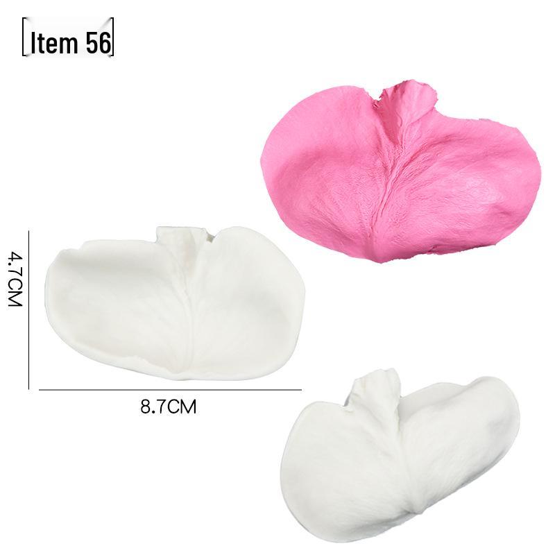 Силиконовая форма для мастики - Набор лепестков и листьев, пищевая, для тиснения на дереве и цветах.