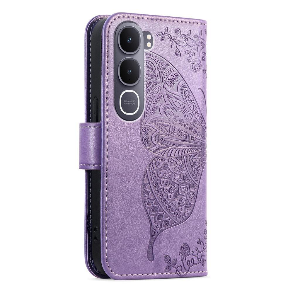Flip Case for Vivo Y31 5G / Y21D 4G, Butterfly, Purple